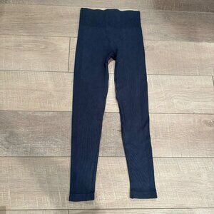 SPANX WOMENS SEAMLESS LEGGINGS BLUE SIZE SMALL